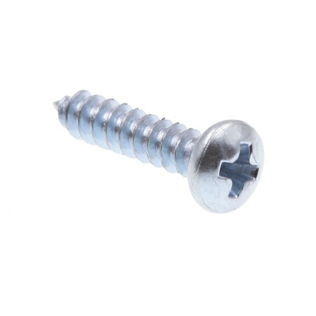 Sheet Metal Screw, #4 x 1/2 in, Zinc Plated Pan Head Phillips Drive, 75 PK